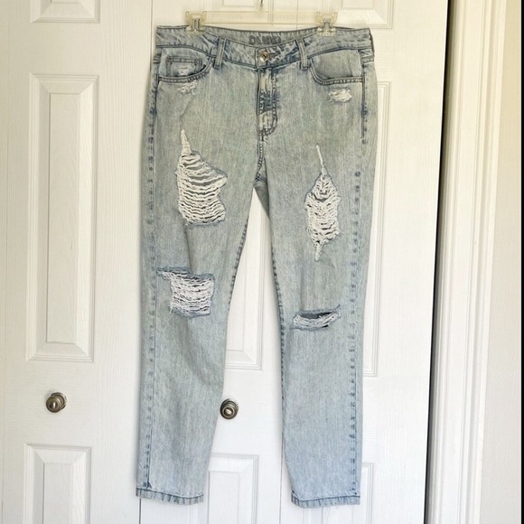 DL1961 Nolita Jeans Women Blue Denim Distressed Size 30 Boyfriend Slouchy Slim - Picture 3 of 16